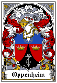 German Wappen Coat of Arms Bookplate for Oppenheim