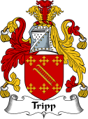 English Coat of Arms for the family Tripp