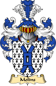 English Coat of Arms (v.23) for the family Molins