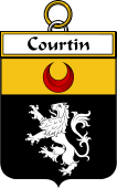 French Coat of Arms Badge for Courtin