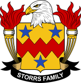 Coat of arms used by the Storrs family in the United States of America