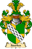 English Coat of Arms (v.23) for the family Sparke (s)