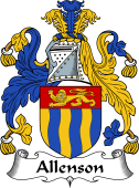 English Coat of Arms for the family Allenson