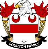 Coat of arms used by the Sourton family in the United States of America