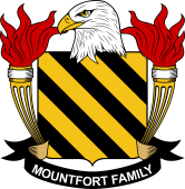 Coat of arms used by the Mountfort family in the United States of America