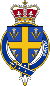 British Garter Coat of Arms for Jones (England)