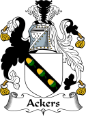 English Coat of Arms for the family Ackers