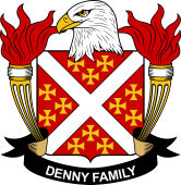 Coat of arms used by the Denny family in the United States of America