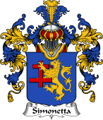 Italian Family Coat of Arms (v.25b) Simonetta