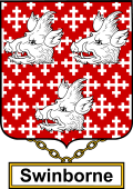 English Coat of Arms Shield Badge for Swinborne