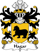 Welsh Coat of Arms for Hagar (Sir David, lord of the Hygar)
