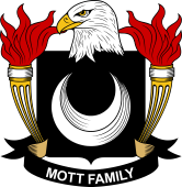 Coat of arms used by the Mott family in the United States of America