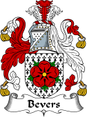 English Coat of Arms for the family Bevers