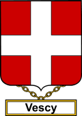 English Coat of Arms Shield Badge for Vescy