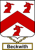 English Coat of Arms Shield Badge for Beckwith
