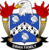 Coat of arms used by the Swan family in the United States of America
