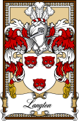 Scottish Coat of Arms Bookplate for Langton