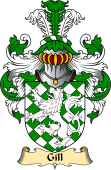 English Coat of Arms (v.23) for the family Gill