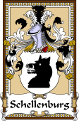 German Coat of Arms Wappen Bookplate  for Schellenburg