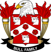 Coat of arms used by the Bull family in the United States of America