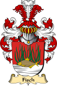 v.23 Coat of Family Arms from Germany for Fisch