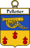 French Coat of Arms Badge for Pelletier
