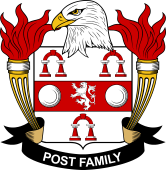 Coat of arms used by the Post family in the United States of America