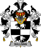 Irish Family Coat of Arms (v.25b) Sullivan or O'Sullivan (Beare)
