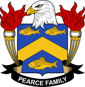 Coat of arms used by the Pearce family in the United States of America