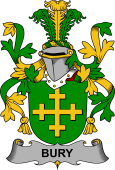 Irish Coat of Arms for Bury or Berry