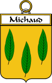 French Coat of Arms Badge for Michaud