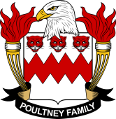 Coat of arms used by the Poultney family in the United States of America