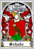 German Wappen Coat of Arms Bookplate for Schade