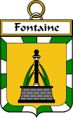 French Coat of Arms Badge for Fontaine