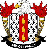 Coat of arms used by the Abbott family in the United States of America
