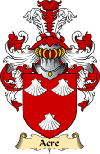 English Coat of Arms (v.23) for the family Acre