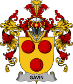 Irish Family Coat of Arms (v.25b) Gavin or O'Gavan