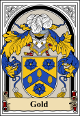 English Coat of Arms Bookplate for Gold