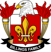 Coat of arms used by the Billings family in the United States of America