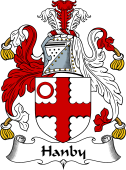 English Coat of Arms for the family Hanby