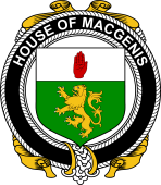 Irish Coat of Arms Badge for the MACGENIS family