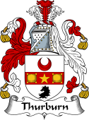 English Coat of Arms for Thurburn or Thorburn