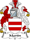 English Coat of Arms for the family Martin or Martyn