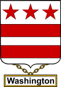 English Coat of Arms Shield Badge for Washington