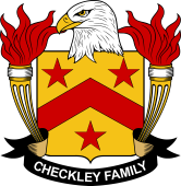 Coat of arms used by the Checkley family in the United States of America