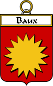 French Coat of Arms Badge for Baux (Des)