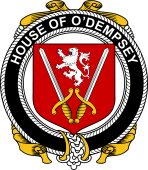 Irish Coat of Arms Badge for the O'DEMPSEY family