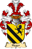 v.23 Coat of Family Arms from Germany for Heger