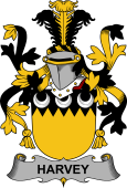 Irish Coat of Arms for Harvey or Hervey