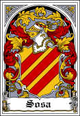 Spanish Coat of Arms Bookplate for Sosa